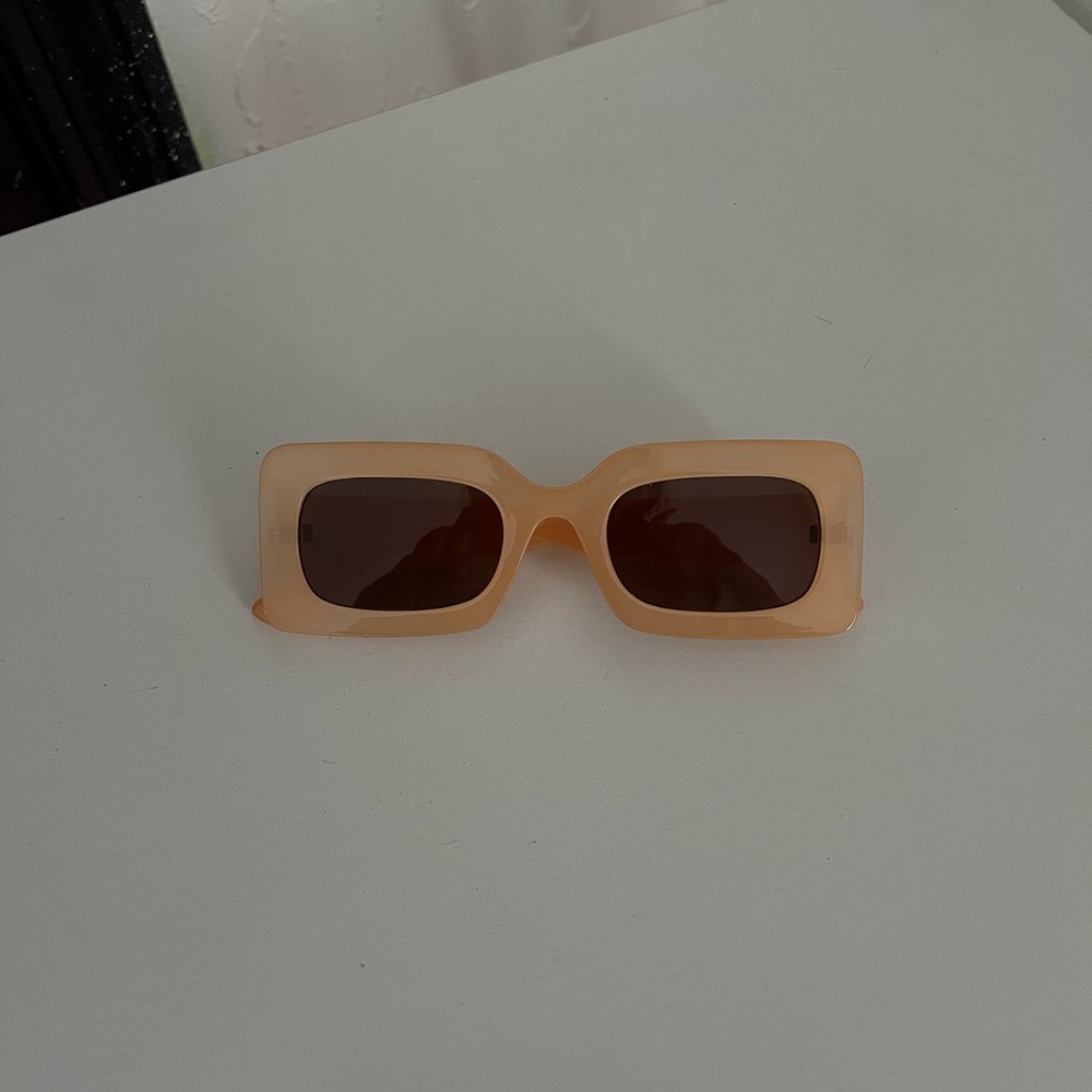 Clear orange chunky sunglasses